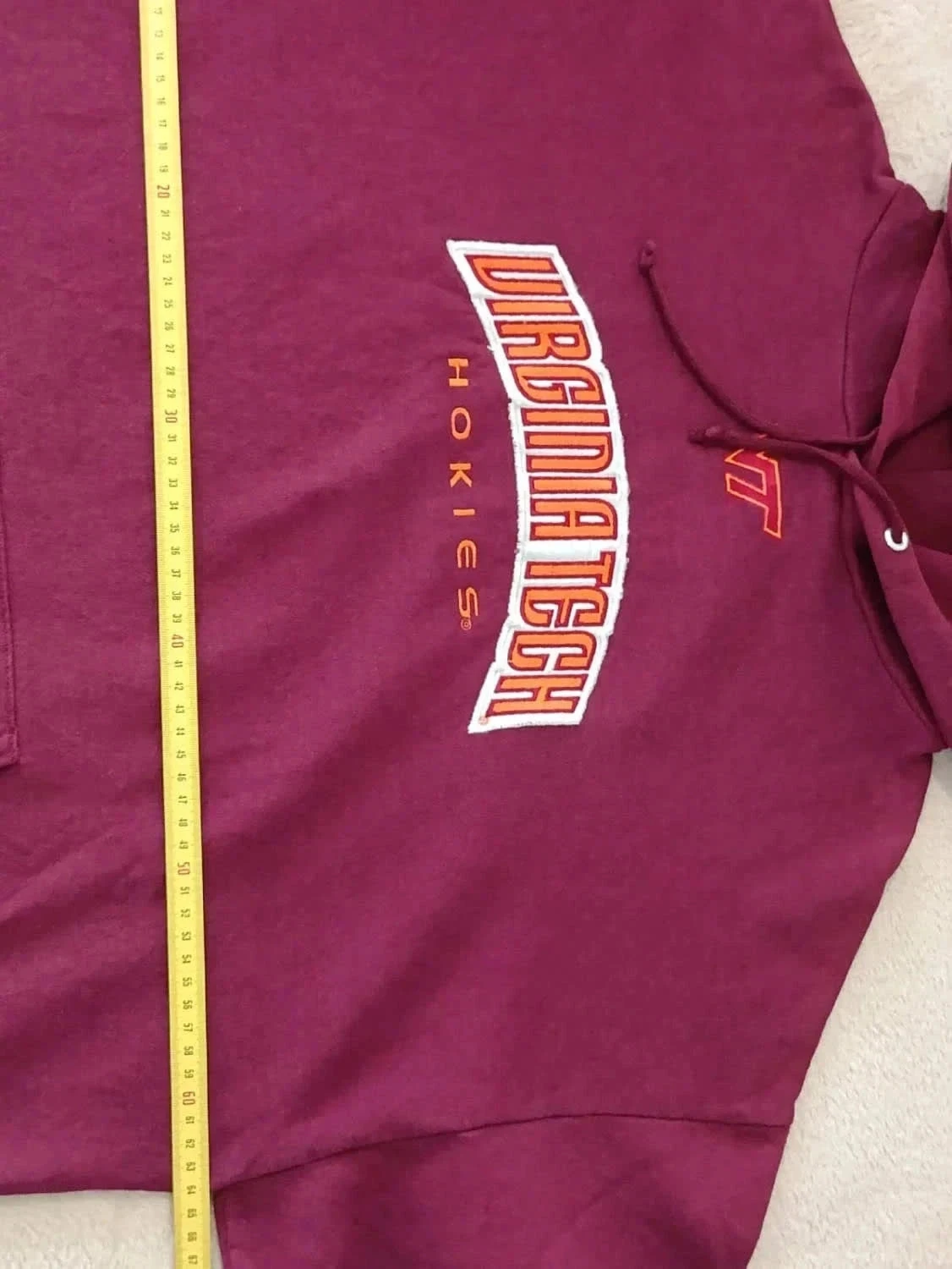 Perrin Virginia Tech Hokies burgundy hoodie Sweatshirt Embroidered Logo estimated size XL – photo 10